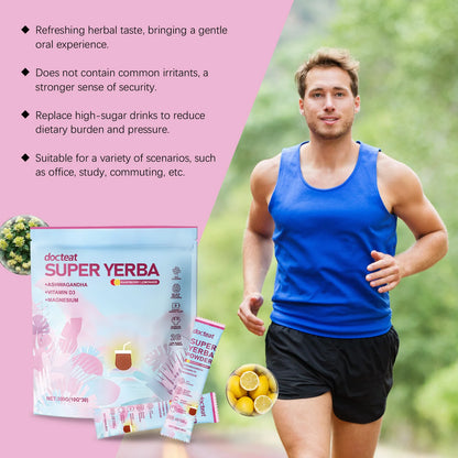 Docteat 300g Yerba Mate Powder Support Energy Relieve Stress Refreshing Flavor Vitamin Supplement Instant Yerba Mate Powder
