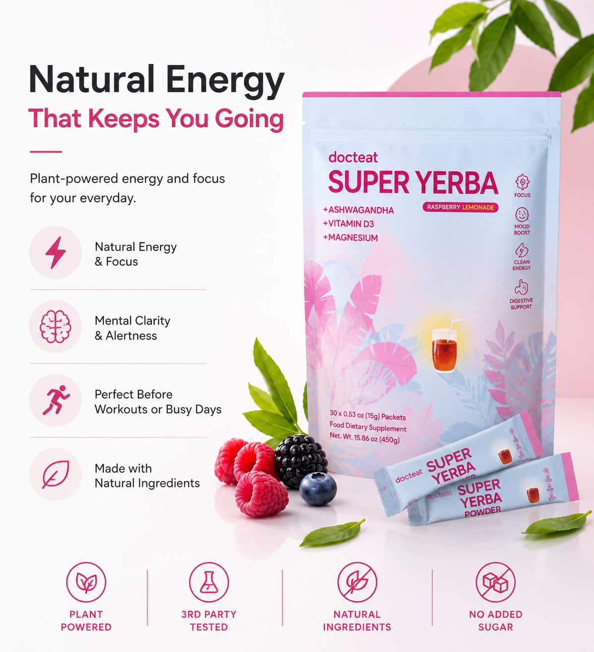 DocteaT Yerba Mate Powder