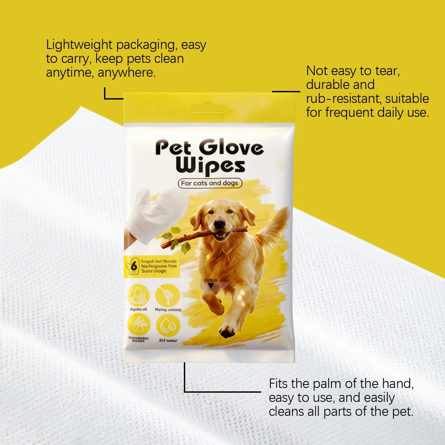 Instant Pet Cleaning Gloves – No Water, No Mess, Just Clean